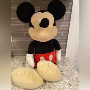 Disney Baby Mickey Mouse Large Oversized 24” Crinkle Ear Stuffed Plush Toy EUC